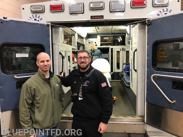Chief Schmidt and Rob Weber  from PAC giving ambulance familiarization